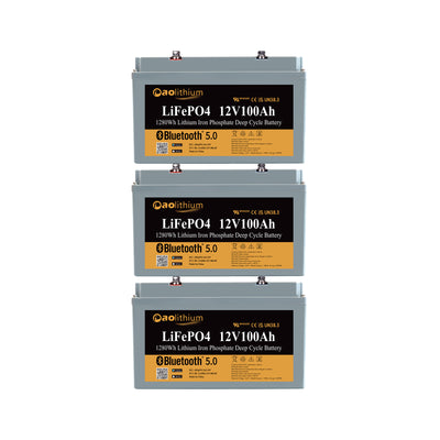 Aolithium 3 Batteries LiFePO4 12V 100Ah
